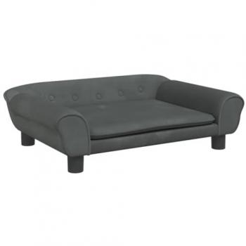 Lettino per Cani, Brandina per Cani Grigio Scuro 70x48x22 cm in Velluto Vidaxl