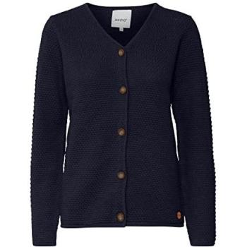 Cardigan OXMO „Helga“-Edition – Damen, Gr. L, Blau (Total Eclipse), Strickjacke, 100 % Baumwolle CO