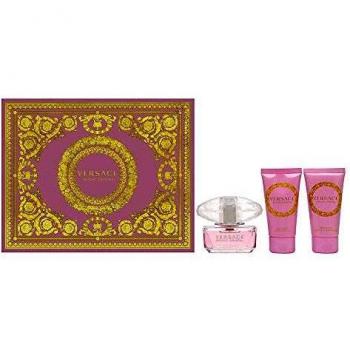 Versace Bright Crystal Gift Set: Eau De Toilette 50ml, Shower Gel 50ml, Body Lotion 50ml