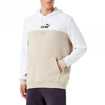 Felpa block ess+ puma cappuccio bianco L