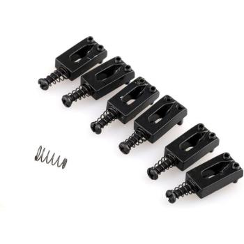Musiclily Black Bridge Saddle Block, MX0884BK-6, 10.5mm, Set of 6