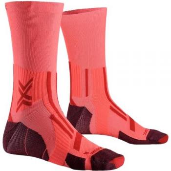 X-Socks Calcetines Trail Run Perform Crew Unisex adulto, Fluo Red/Namib Red, talla 35-38