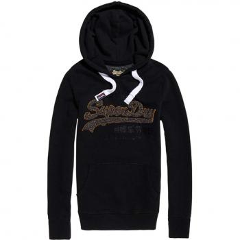 Pull Femme Superdry Vintage Logo Sparkle Chenille, Noir