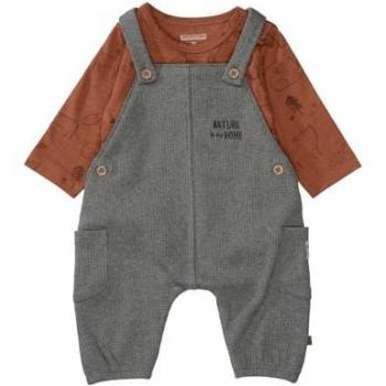STACCATO Strampler-Shirt-Kombination in Melange-Grau