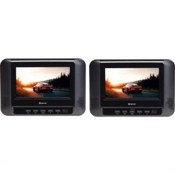 Lecteur DVD carport Denver 7 pouces – deux écrans, support tête de siège, port USB (MTW793)