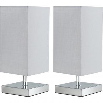 Yuko Silver Touch Table Lamps Dimmable