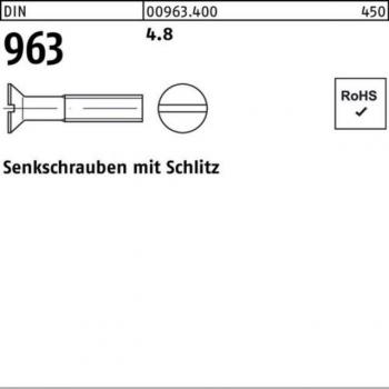 Hochwertige Senkschraube DIN 963 M6x80