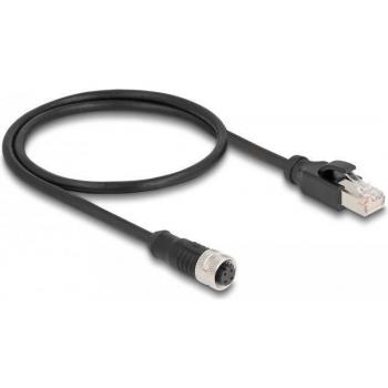Adattatore RJ45 da Cavo M12 Codice D 0,50 m DeLock