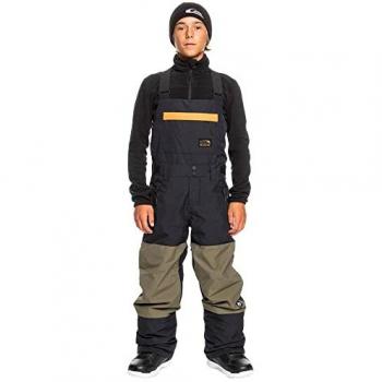 Salopette Quiksilver Mash Up nera e marrone