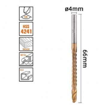 Kaela Broca de Alta Resistencia Ø4 mm X 60 mm HSS 4241