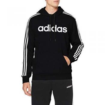 Adidas E 3S PO FL Hoodie, Hombre, Negro/Blanco, M