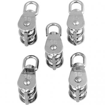 M15 bloc de poulie double en acier inoxydable 304
