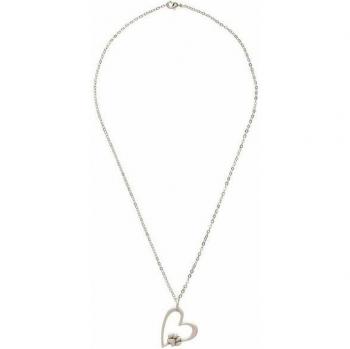 Gemshine „Katzen‑Paw‑Halskette“ – 925 Silber, 1 ct Grau, Damen