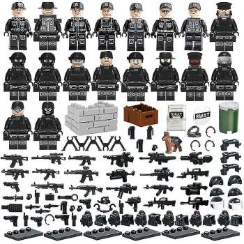Set de 18 Minifigures de Blocs de Construction Militaires