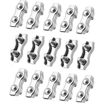 15Pcs Poly Rope Cable Clamp for Electric Fences