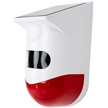 HS008 Sirène Extérieure SafeHouse avec Capteur de Mouvement et Charge Solaire