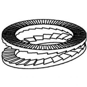 200 Stück Keilsicherungsscheiben flZnnc 3,9 x 7,6 x 1,8 mm