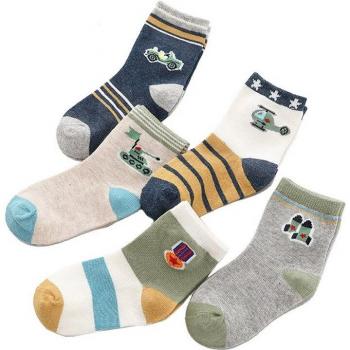 Lote de 5 Calcetines de Algodón para Niños
