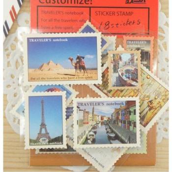 DIY Travel Theme Stamp Stickers