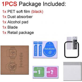 2-Pack Soft Non-Tempered Glass Waterproof Screen Protector for Apple Watch 3/4/5