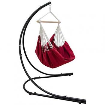 Support Hamac Chaise Suspendue XXL Balancelle 360° Rouge