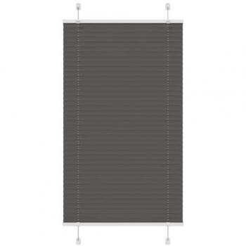 Vidaxl Pleated Blind Black 75x150 cm Fabric Width 74.4 cm Polyester
