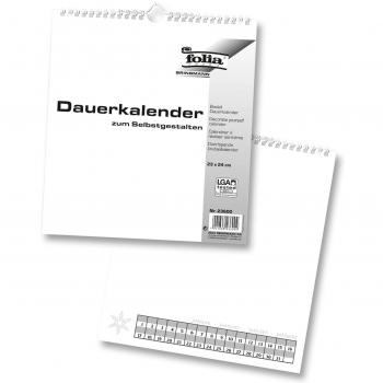 Weißer Bastelkalendar 23×24 cm