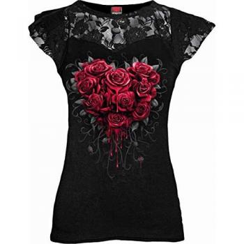 Spiral Bleeding Heart T-Shirt black