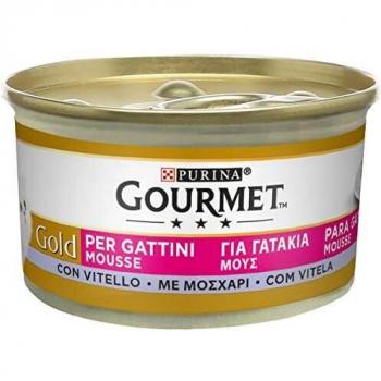 Purina Gourmet Mousse au Veau pour Chatons 24 Lattes de 85 g