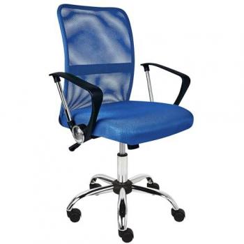 Chaise office bleue Best à maille respirante et dossier ajustable