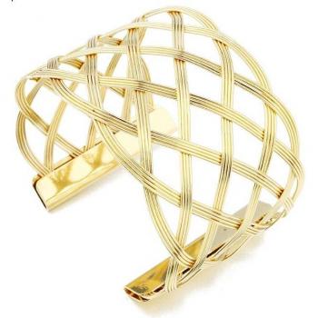 Simple Geometric Open Cuff Bangles for Women