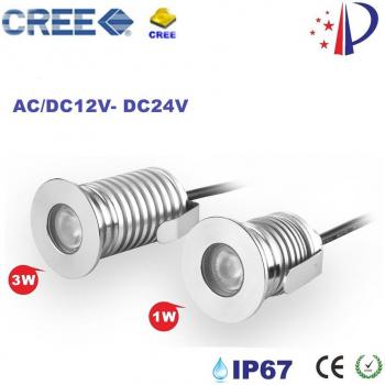 1W 3W IP67 Underground Square Ground Light