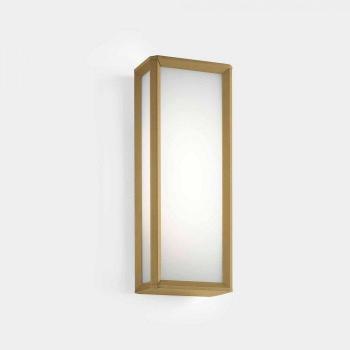 Skat Outdoor LED Box Wall Lantern Gold, White IP65 21.8W 2700K