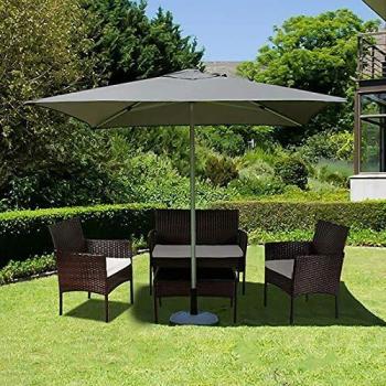 Outdoor Wicker Sofas and Rattan Chair Set for Lawns and Backyards