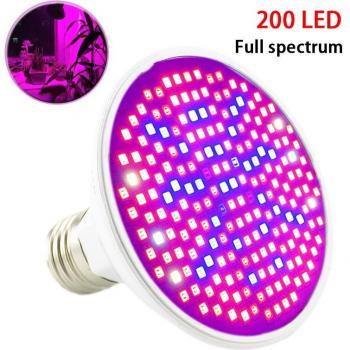 200 290 E27 LED Grow Light Bulbs for Indoor Vegetable Growth