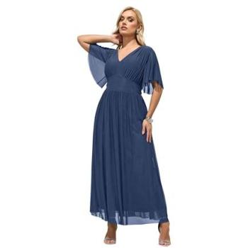 Size 16 Dark Navy Women's Gathered Maxi Dress