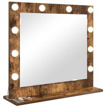 Specchio Vanity Lighted Rovere Fumé 60x55x18 cm – Design Moderno