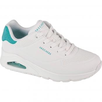 Baskets Skechers Uno Pop Back Femme, Blanc Menthe, 35.5