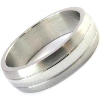 Bague de matrimonio acero 'Peaceful' Grises 6 mm