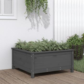 Floreira de Pinho Cinza VidaXL 82,5x82,5x39 cm