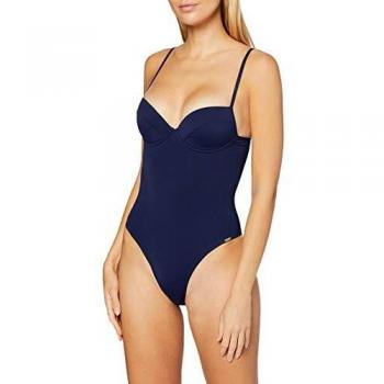Schiesser Damen Badeanzug, Blau, Größe 44