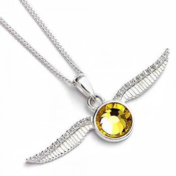 Engranes Dorados de Snitch con Cristales – Collar Elegante
