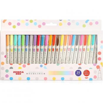 Bolígrafos fluorescentes de doble punta, estilo kawaii, con gancho y diseño de cebra, juego de 3 o 5 unidades