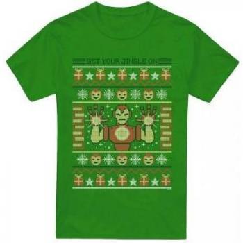 T-shirt festif Iron Man pour homme M vert kelly