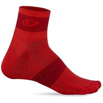 Medium Giro Racer Cycling Socks – Bright Red / Dark Red