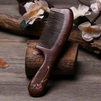 Peigne antistatique en bois de santal