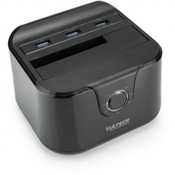 VULTECH Docking Station con Supporto SATA, 3 Porte USB 3.0 e Quick Charge