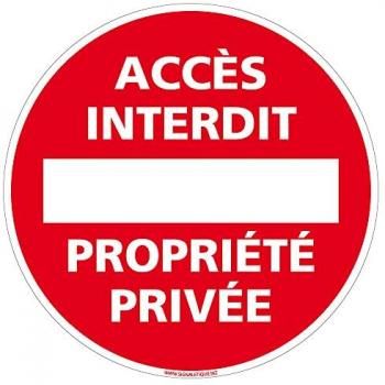 Panneau d'Information Propriété Privée PVC
