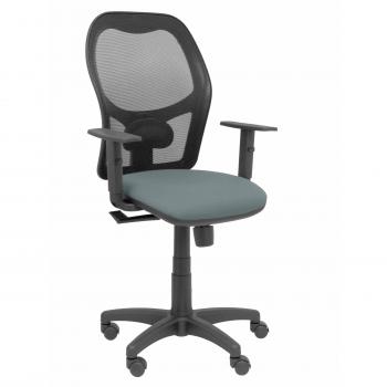 Sedia Alocén Rete Nera con Sedile Bali Grigio