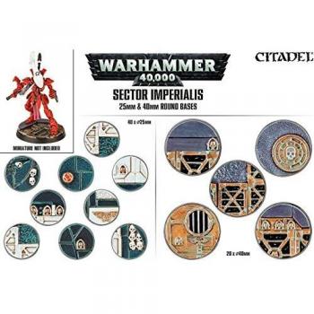 Warhammer 40,000 Sector Imperialis Bases 25mm and 40mm